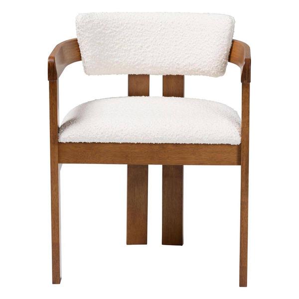 Baxton Studio Carice Modern Cream Boucle Dining Chair alternate view
