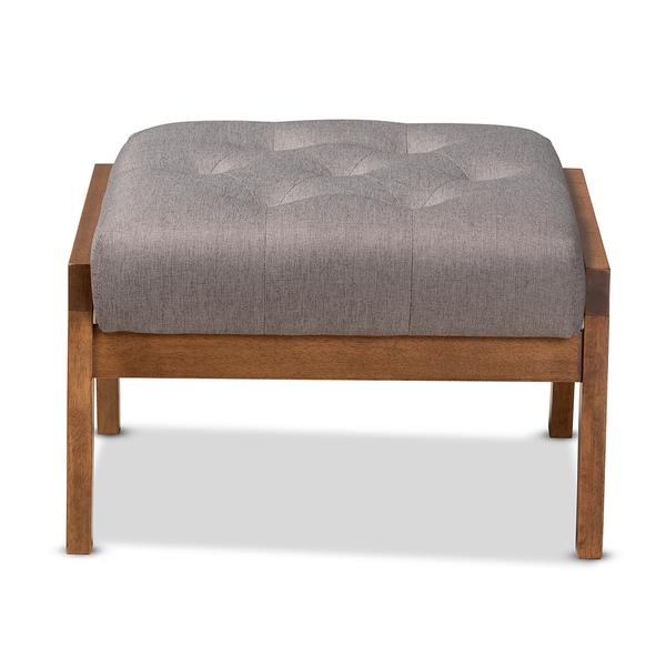 Baxton Studio Naeva Mid-Century Wood Footstool alternate view