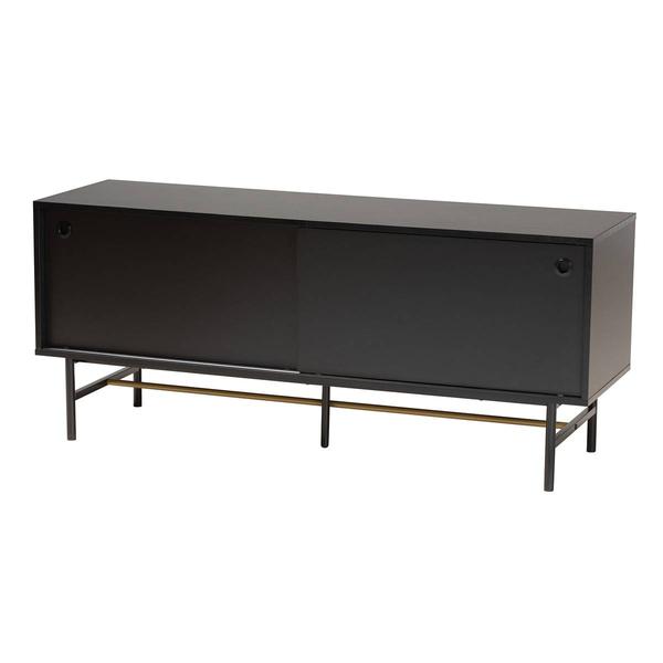 Baxton Studio Truett Modern Dark Brown Wood TV Stand