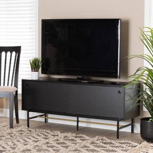 Baxton Studio Truett Modern Dark Brown Wood TV Stand alternate view