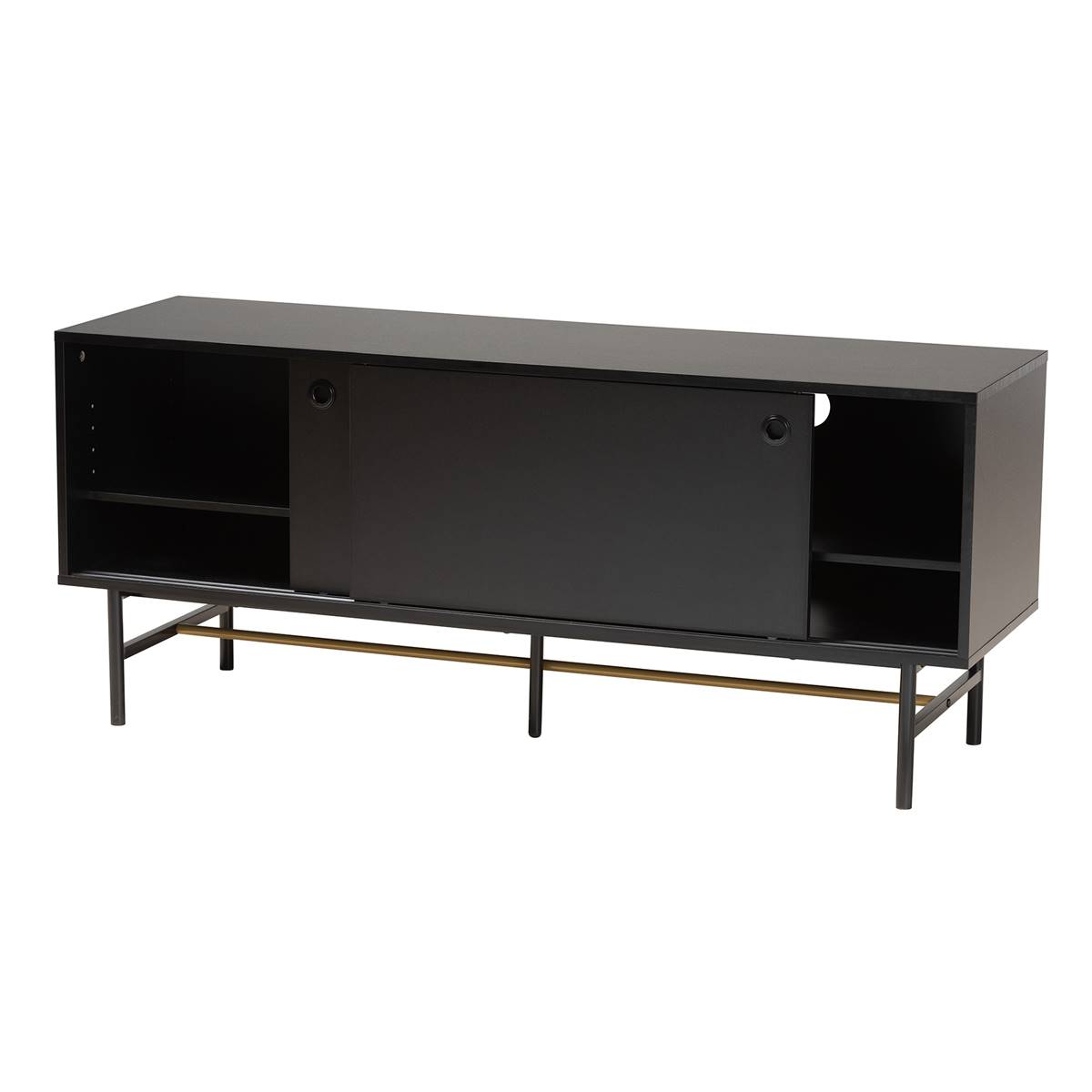 Baxton Studio Truett Modern Dark Brown Wood TV Stand