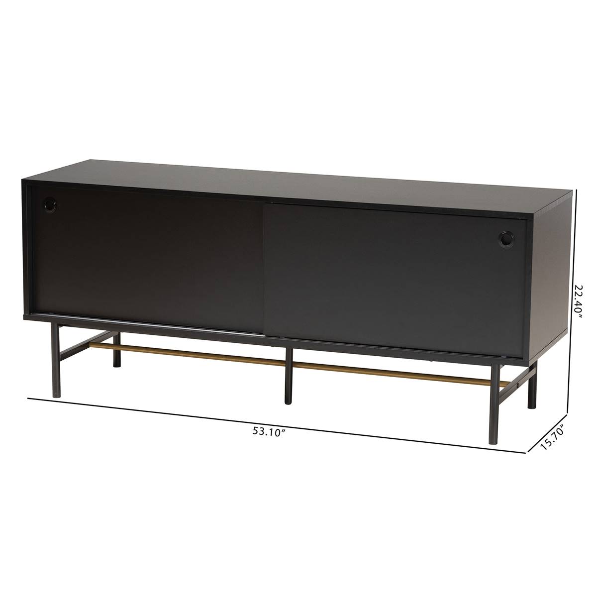 Baxton Studio Truett Modern Dark Brown Wood TV Stand