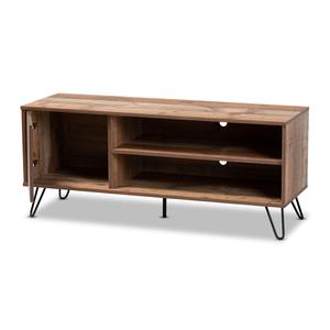 Baxton Studio Iver Rustic Oak TV Stand alternate view