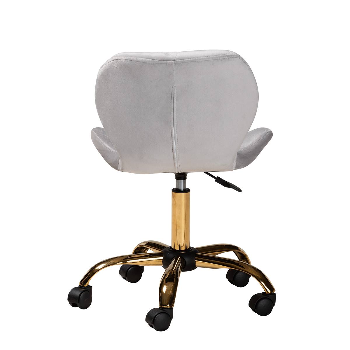 Baxton Studio Savara Glam & Luxe Velvet Swivel Office Chair