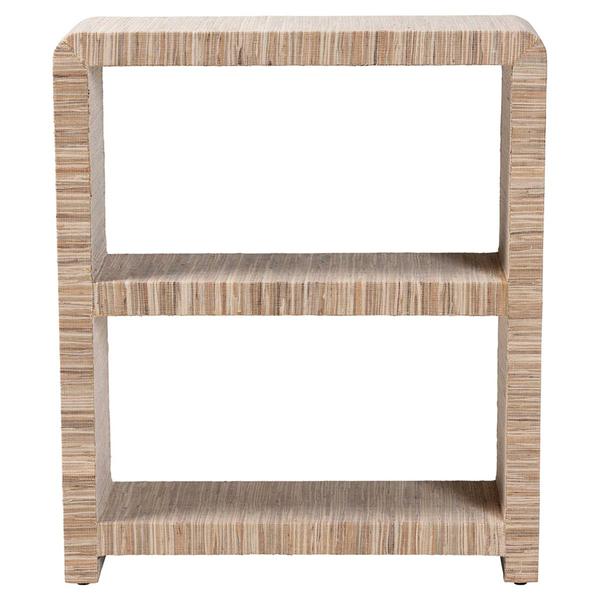 bali & pari Lucy Bohemian Woven Grasscloth Bookshelf alternate view