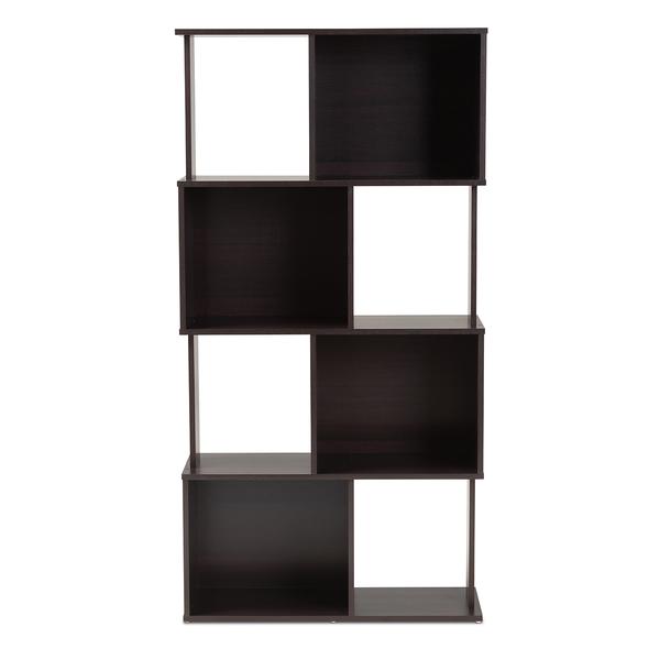 Baxton Studio Riva Geometric Wood Bookshelf alternate view
