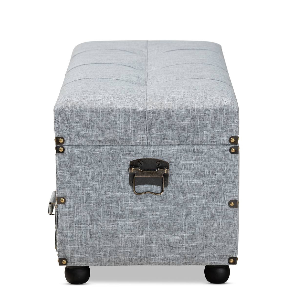 Baxton Studio Flynn 2-Drawer Storage Trunk Ottoman