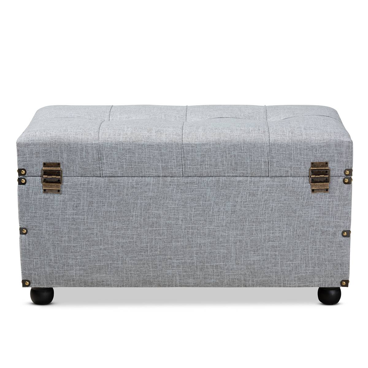 Baxton Studio Flynn 2-Drawer Storage Trunk Ottoman