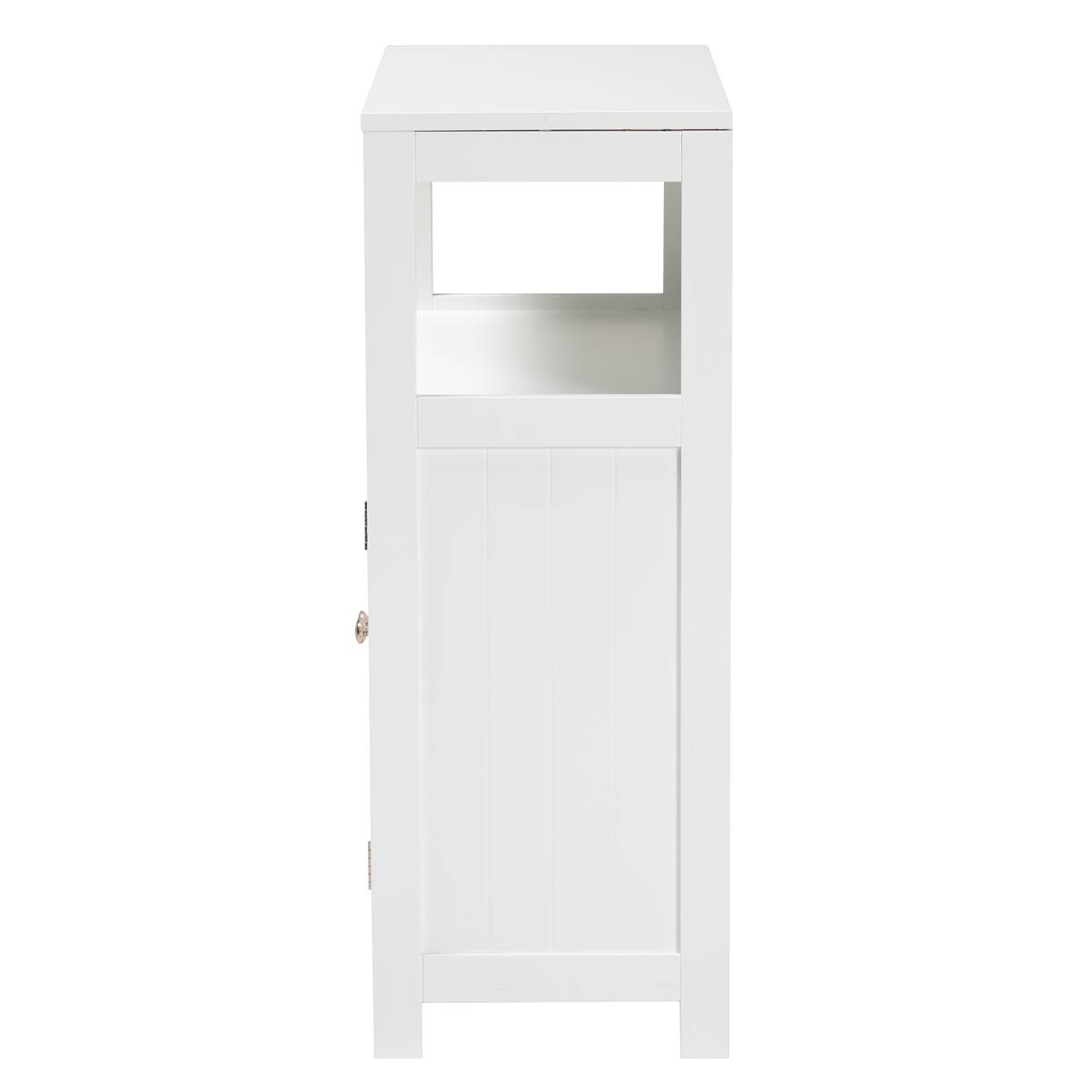Baxton Studio Rivera White Wood 2-Door Bathroom Cabinet
