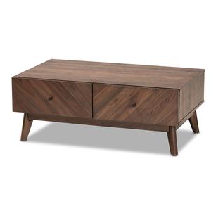 Baxton Studio Hartman Modern Walnut Brown Wood Coffee Table