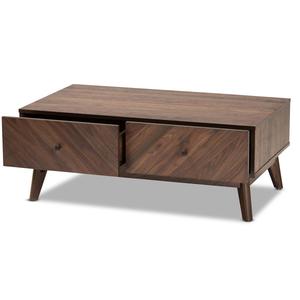 Baxton Studio Hartman Modern Walnut Brown Wood Coffee Table alternate view