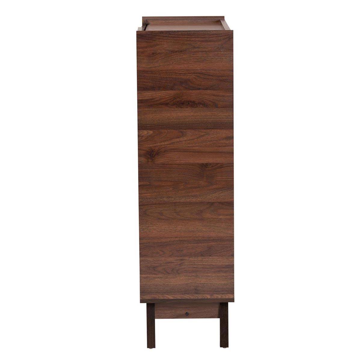 Baxton Studio Paricia Modern Walnut Finished Wood Shoe Cabinet