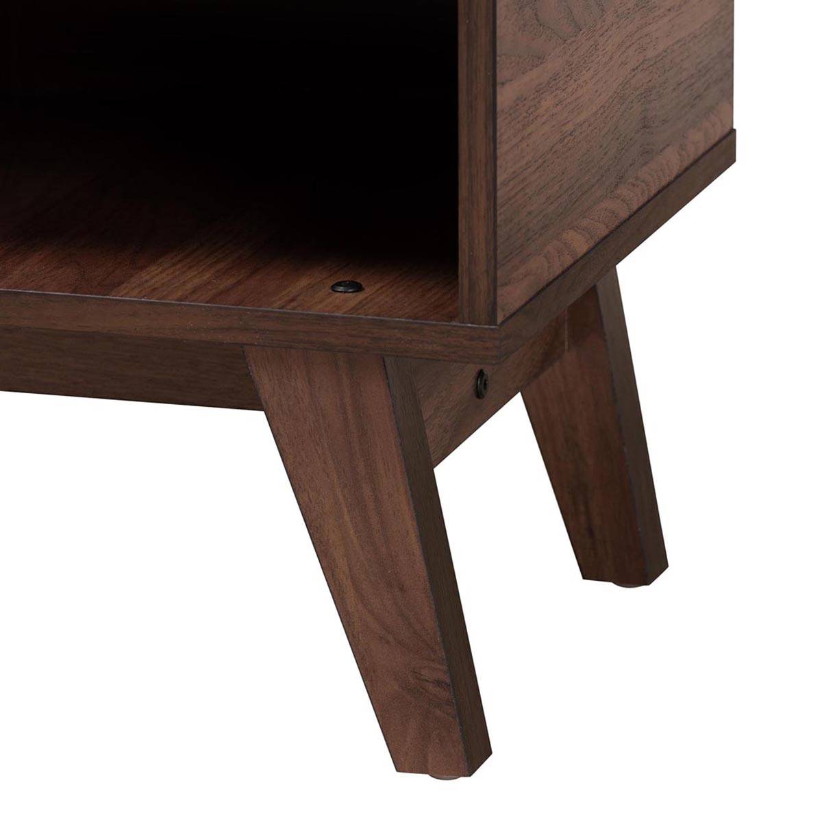 Baxton Studio Paricia Modern Walnut Finished Wood Shoe Cabinet