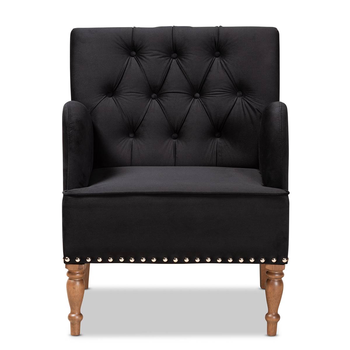 Baxton Studio Eri Contemporary Glam & Luxe Wood Armchair