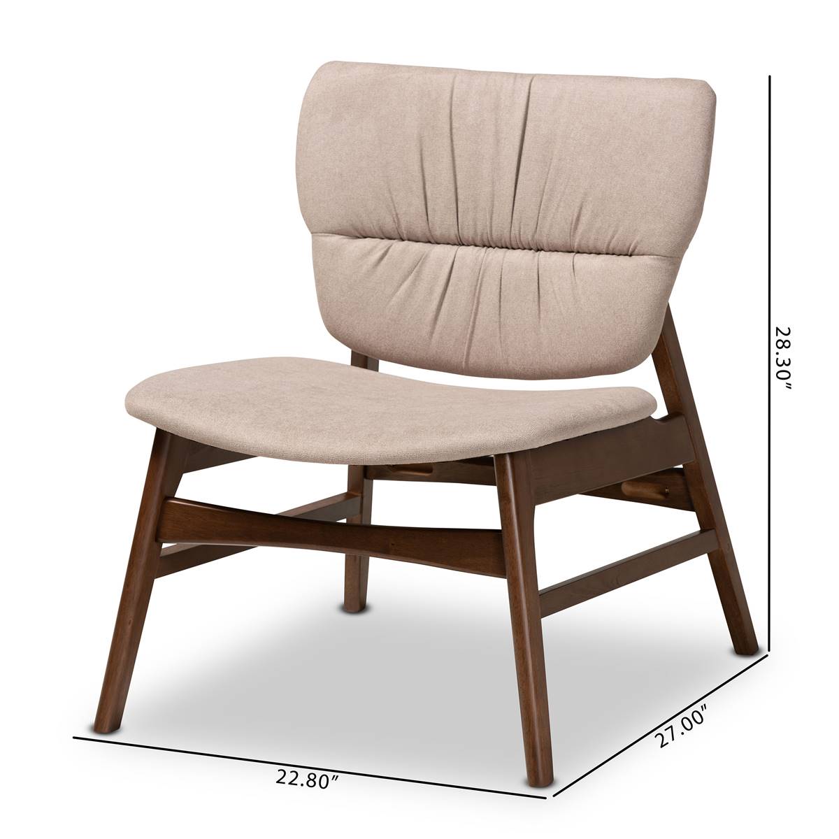 Baxton Studio Benito Mid-Century Modern Wood Accent Chair