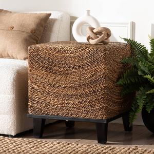 bali & pari Verino Bohemian Natural Seagrass End Table alternate view