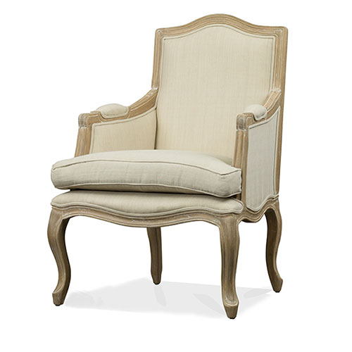 Baxton Studio Nivernais Wood Traditional French Accent Chair