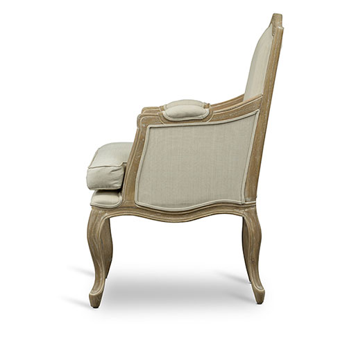 Baxton Studio Nivernais Wood Traditional French Accent Chair