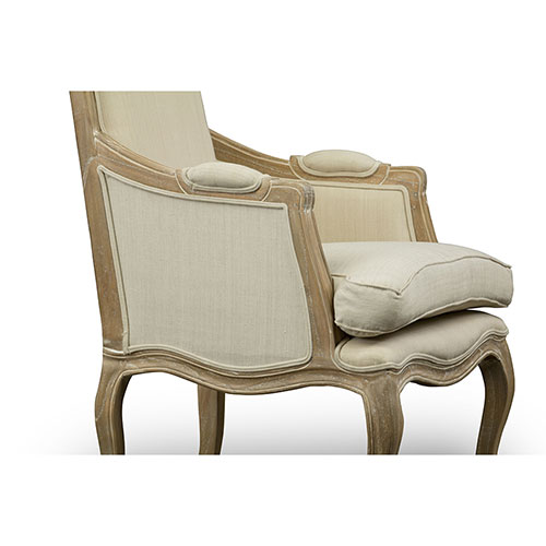 Baxton Studio Nivernais Wood Traditional French Accent Chair