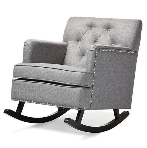 Baxton Studio Bethany Button-Tufted Rocking Chair