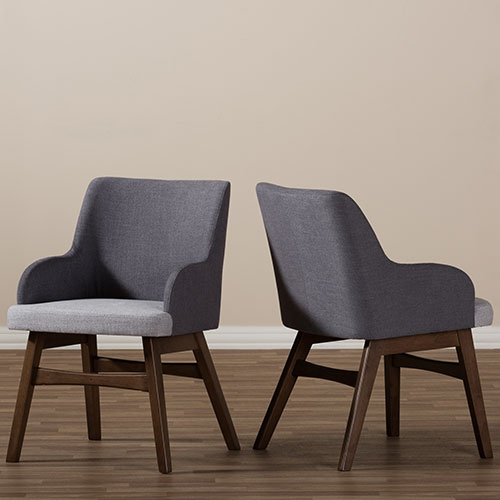 Baxton Studio Monte Mid-Century Accent Chair - Set Of 2