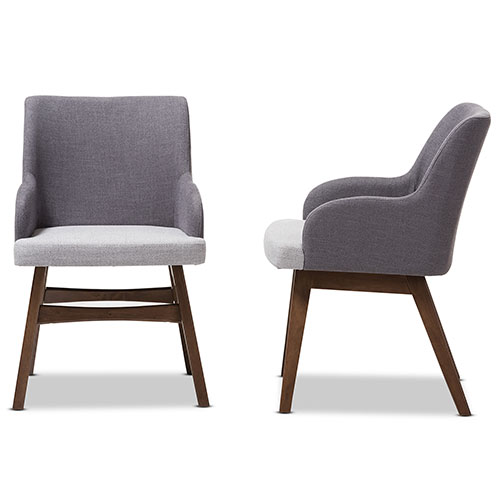 Baxton Studio Monte Mid-Century Accent Chair - Set Of 2