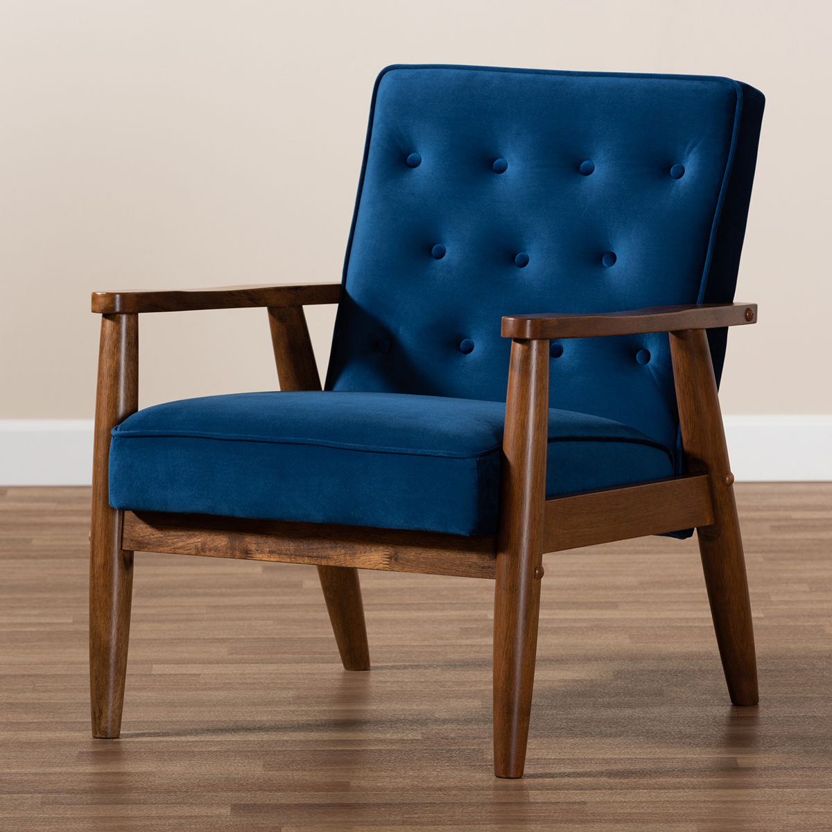 Baxton Studio Sorrento Wooden Lounge Chair