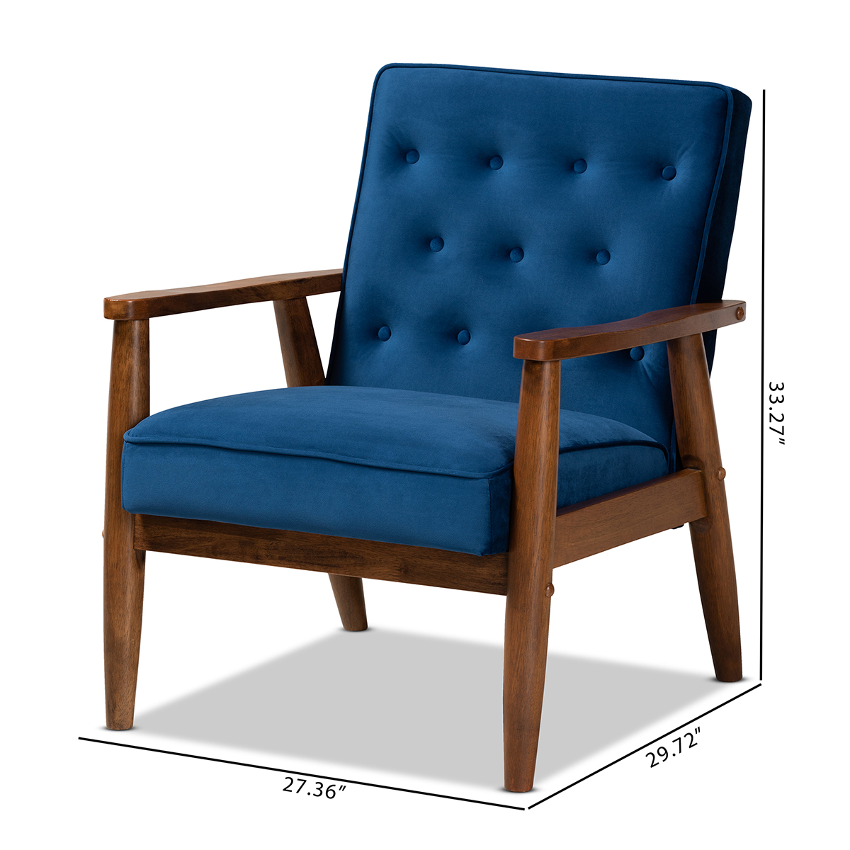 Baxton Studio Sorrento Wooden Lounge Chair