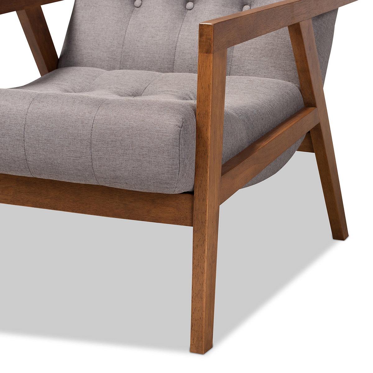 Baxton Studio Naeva Mid-Century Wood 2pc. Armchair Set