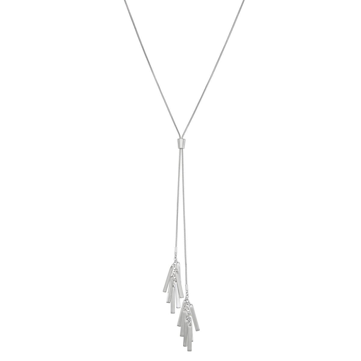 Chaps 24in. Silver-Tone Long Y-Necklace