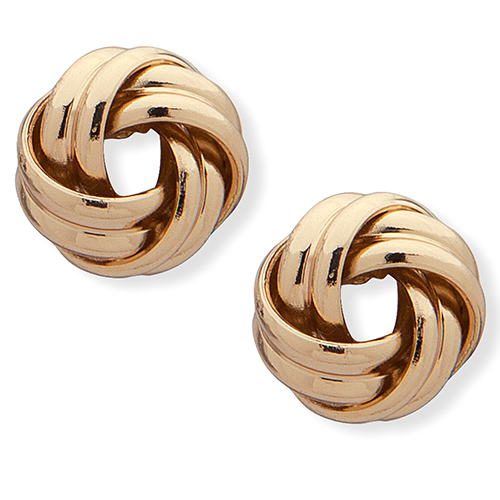 Chaps Gold-Tone Love Knot Stud Earrings