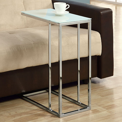 Monarch Specialties Chrome Rectangle Accent Table