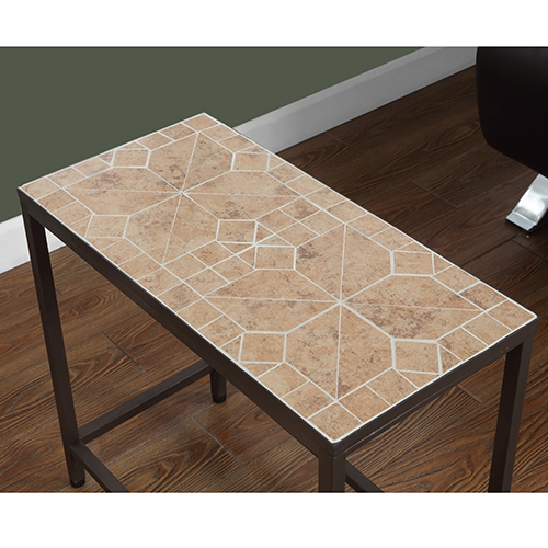 Monarch Specialties Terracotta Tile Side Table