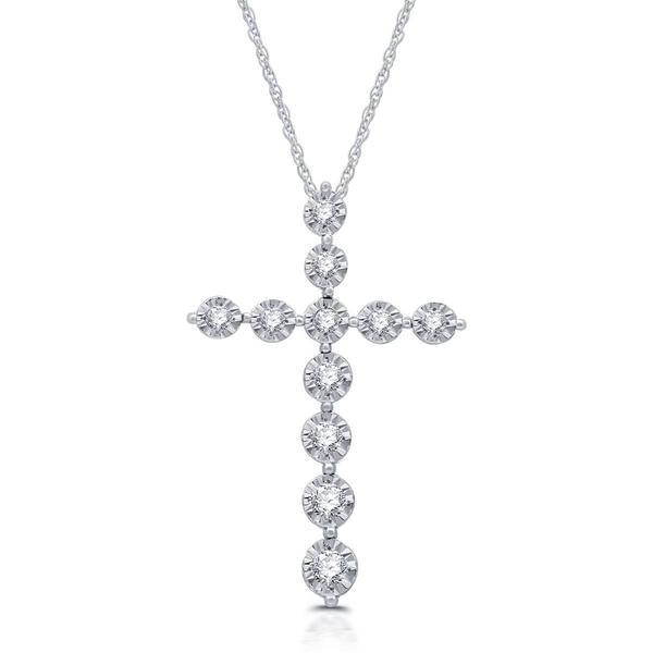 Nova Star(R) 1/4ctw. Lab Grown Diamond Cross Pendant Necklace