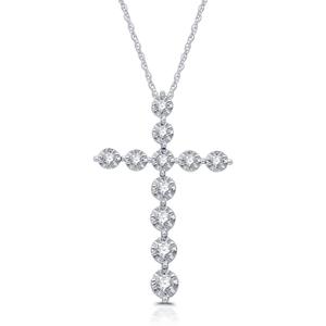 Nova Star(R) 1/4ctw. Lab Grown Diamond Cross Pendant Necklace