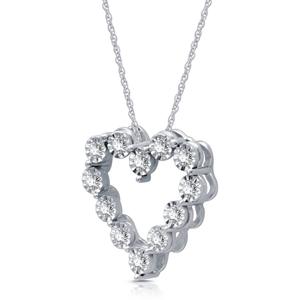 Nova Star(R) Sterling Silver Lab Grown Diamond Heart Pendant alternate view