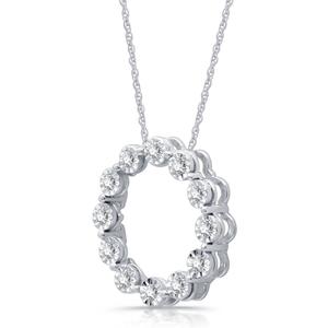 Nova Star(R) Sterling Silver Lab Grown Diamond Circle Pendant alternate view
