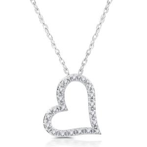 Nova Star(R) 1/10ctw. Lab Grown Diamond Angled Heart Pendant alternate view