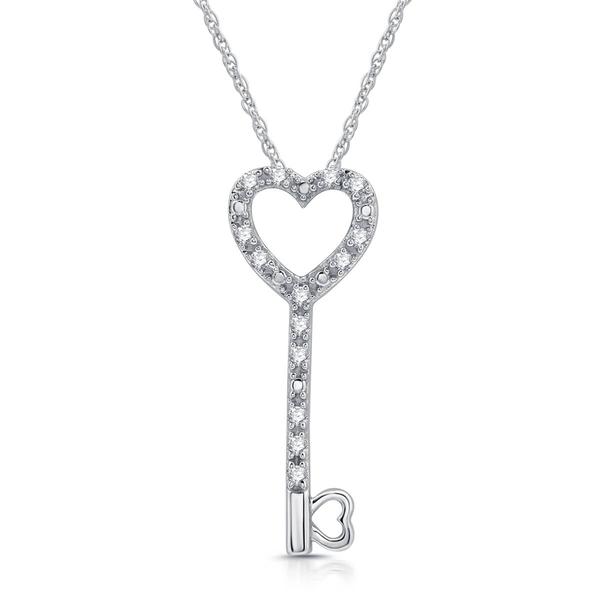 Nova Star(R) Sterling Silver 1/10ctw. Lab Grown Diamond Pendant