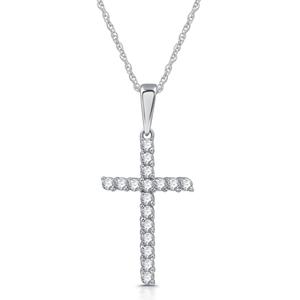 Nova Star(R) 1/4ctw. Lab Grown Diamond Cross Pendent Necklace