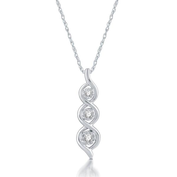 Nova Star(R) Sterling Silver 1/10ctw. Lab Grown Diamond Pendant