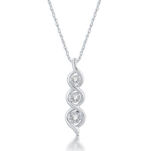 Nova Star(R) Sterling Silver 1/10ctw. Lab Grown Diamond Pendant