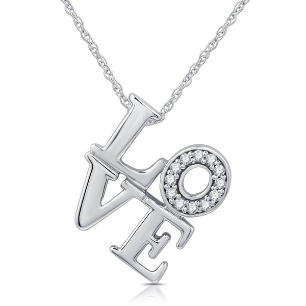 Nova Star(R) 1/10ctw. Lab Grown Diamond Love Pendant Necklace