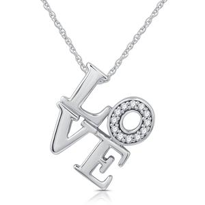 Nova Star(R) 1/10ctw. Lab Grown Diamond Love Pendant Necklace