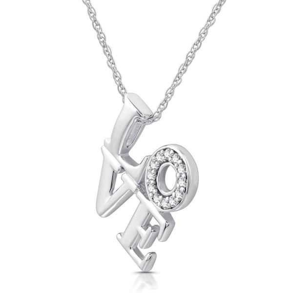 Nova Star(R) 1/10ctw. Lab Grown Diamond Love Pendant Necklace alternate view