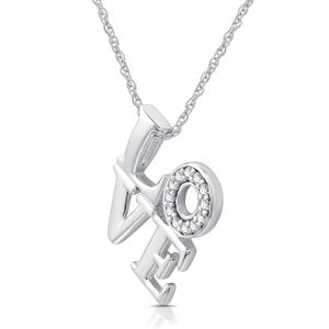 Nova Star(R) 1/10ctw. Lab Grown Diamond Love Pendant Necklace alternate view