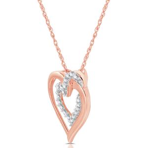 Nova Star(R) Lab Grown Diamond Two-Tone Intertwined Heart Pendant alternate view