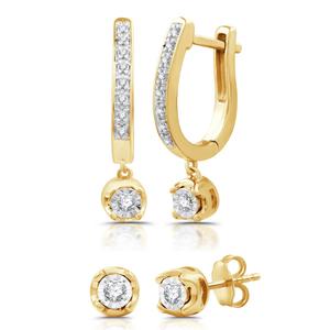 Nova Star(R) 1/4ctw. Lab Grown Diamond Hoop & Stud Earring Set