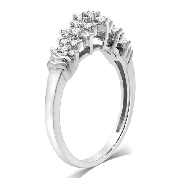 Nova Star(R) Sterling Silver Lab Grown Diamond Cluster Ring alternate view