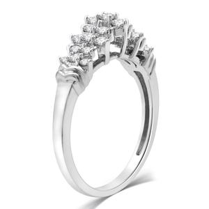 Nova Star(R) Sterling Silver Lab Grown Diamond Cluster Ring alternate view